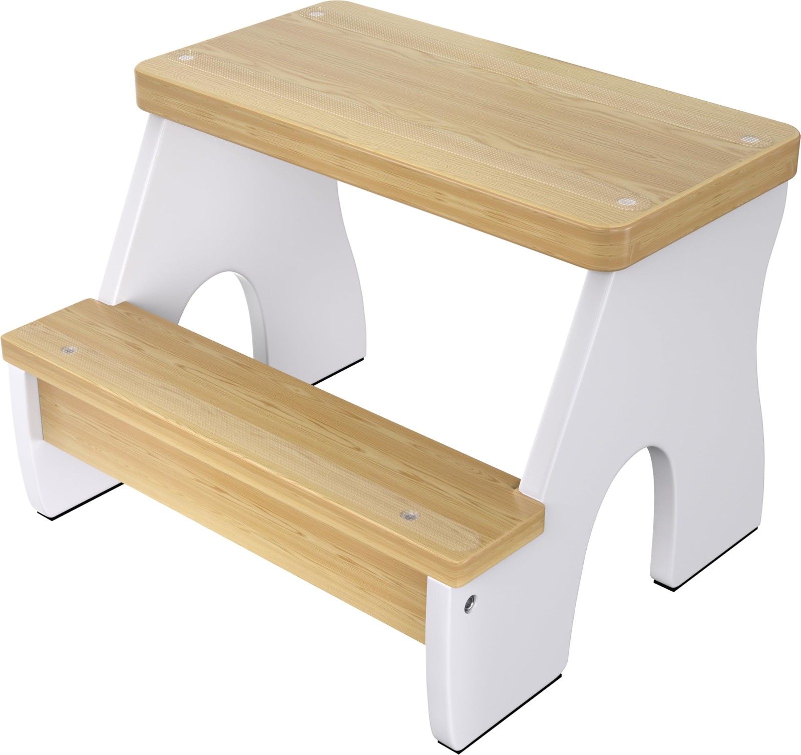 KST36 Wooden Step Stool - 250LBS Load, Non - Slip Water - Resistant Foot Stoo...