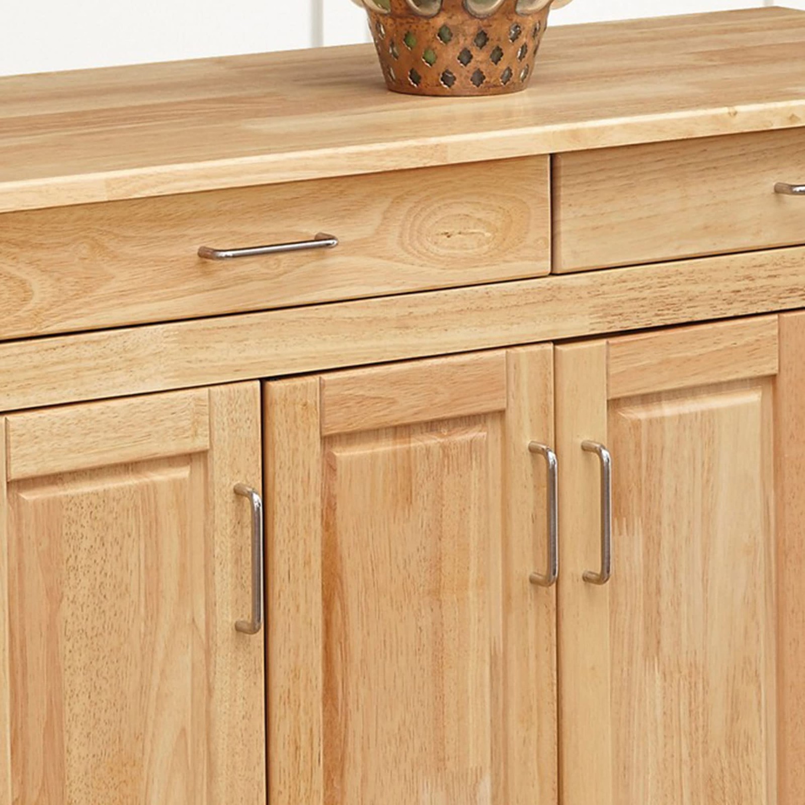 General Line Natural Mobile Kitchen Cart, 54"W