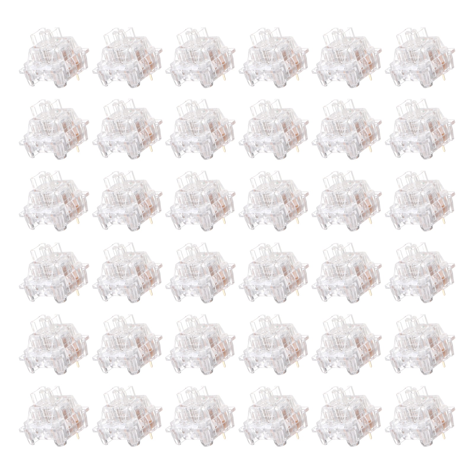 36pcs Clear Keyboard Switches 3-Pin 40gf Linear Keyboard Switch Replacement