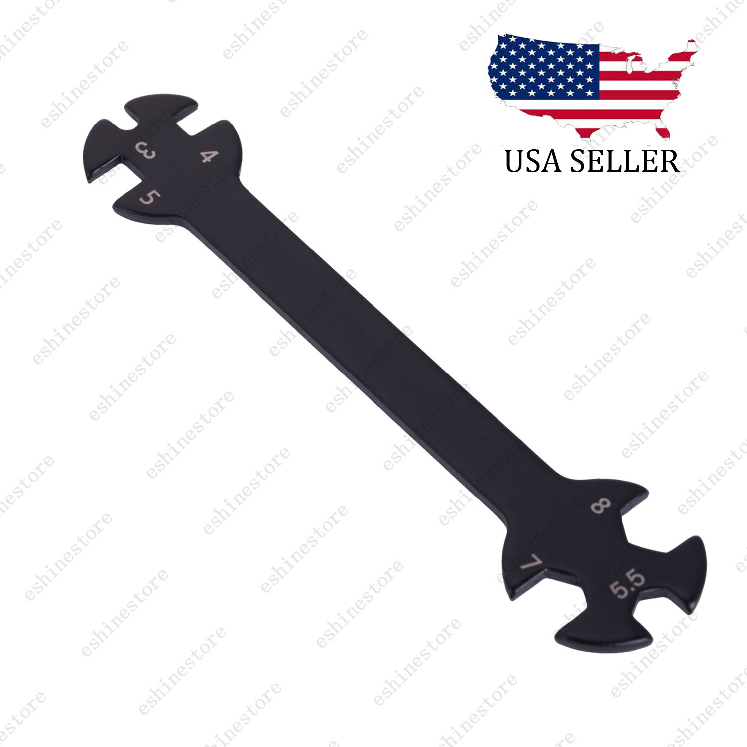 6-in-1 RC Open-End Wrench-3/4/5/5.5/7/8mm Iron Repair Tool for Turnbuckle & Nut
