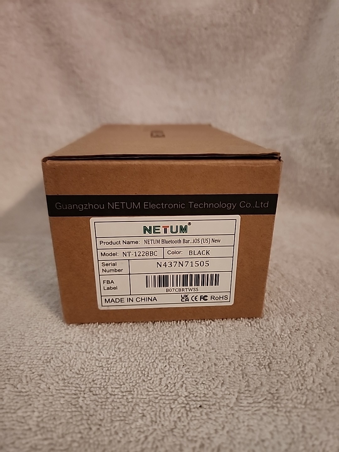 NETUM NT-1228BC Bluetooth Barcode Scanner Compatible with 2.4G Black - NIB