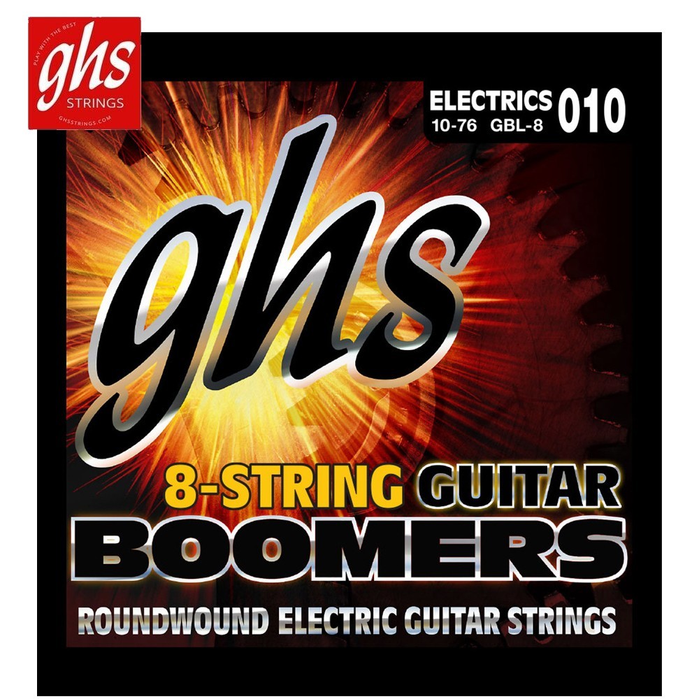 GHS GBL-8 Boomers 8-String Nickel Electric Guitar Strings 10-76