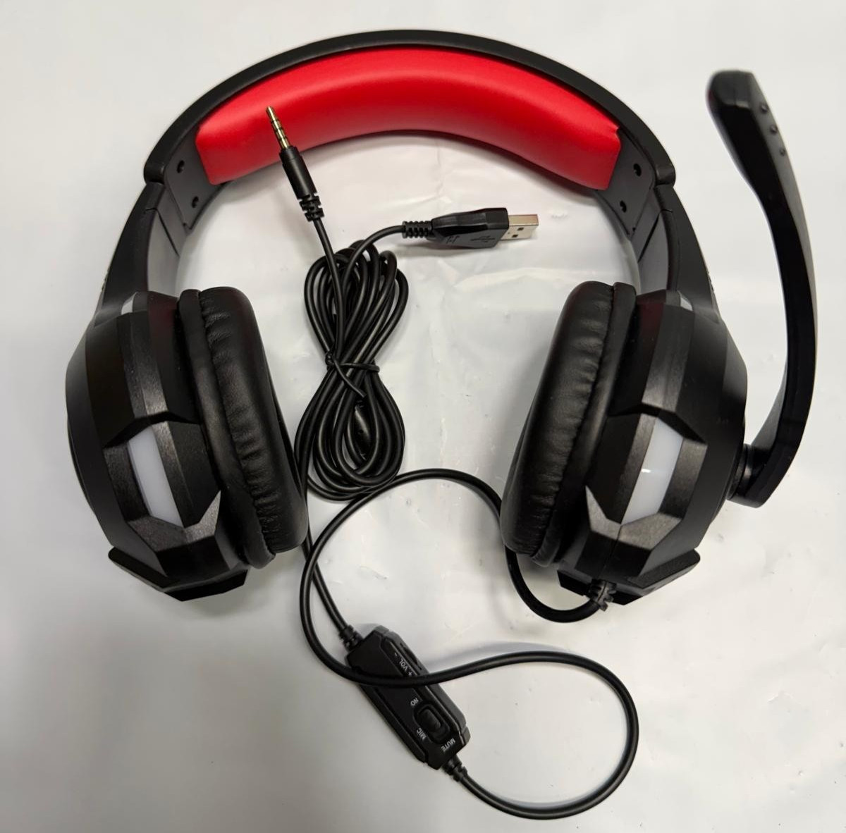 Wired Gaming Headset USB and 3.5mm with LED RGB Lights *LOT OF 20* WHOLESALE