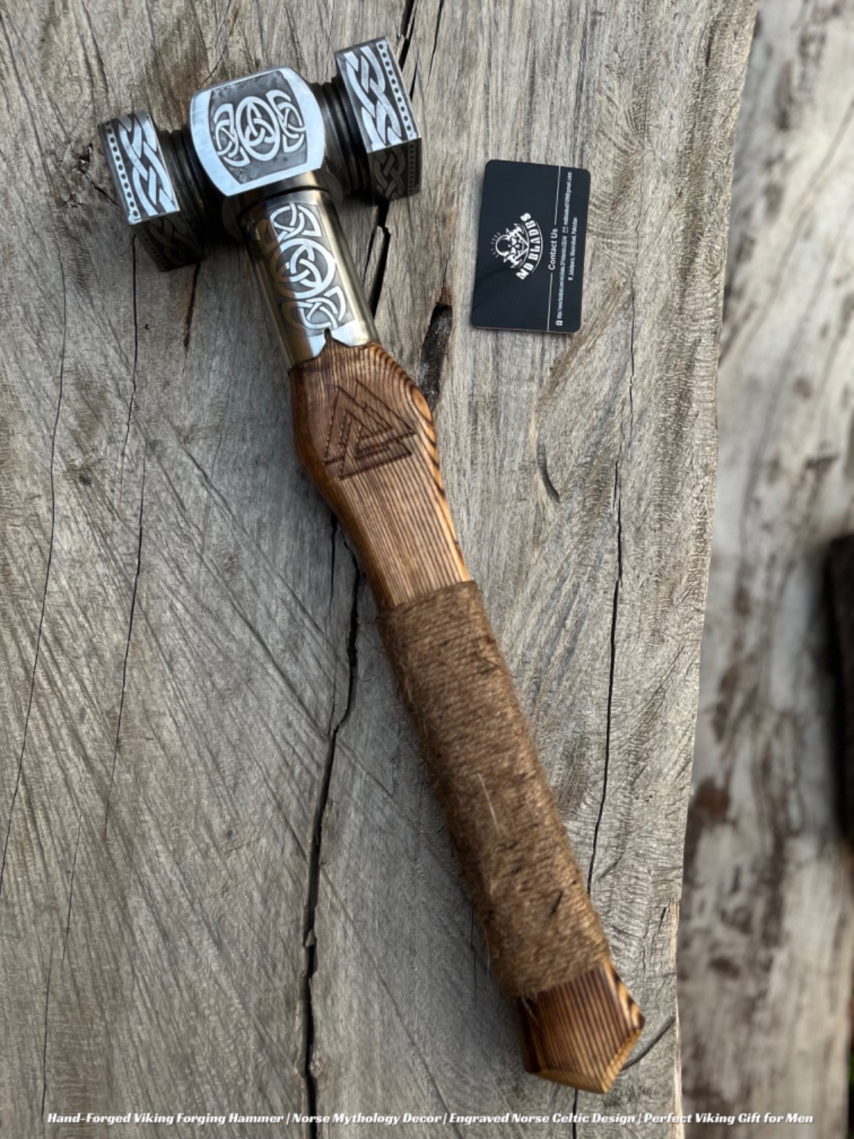 Handmade Viking Forging Hammer 18”| Norse mythology Decor |Perfect Viking Gift