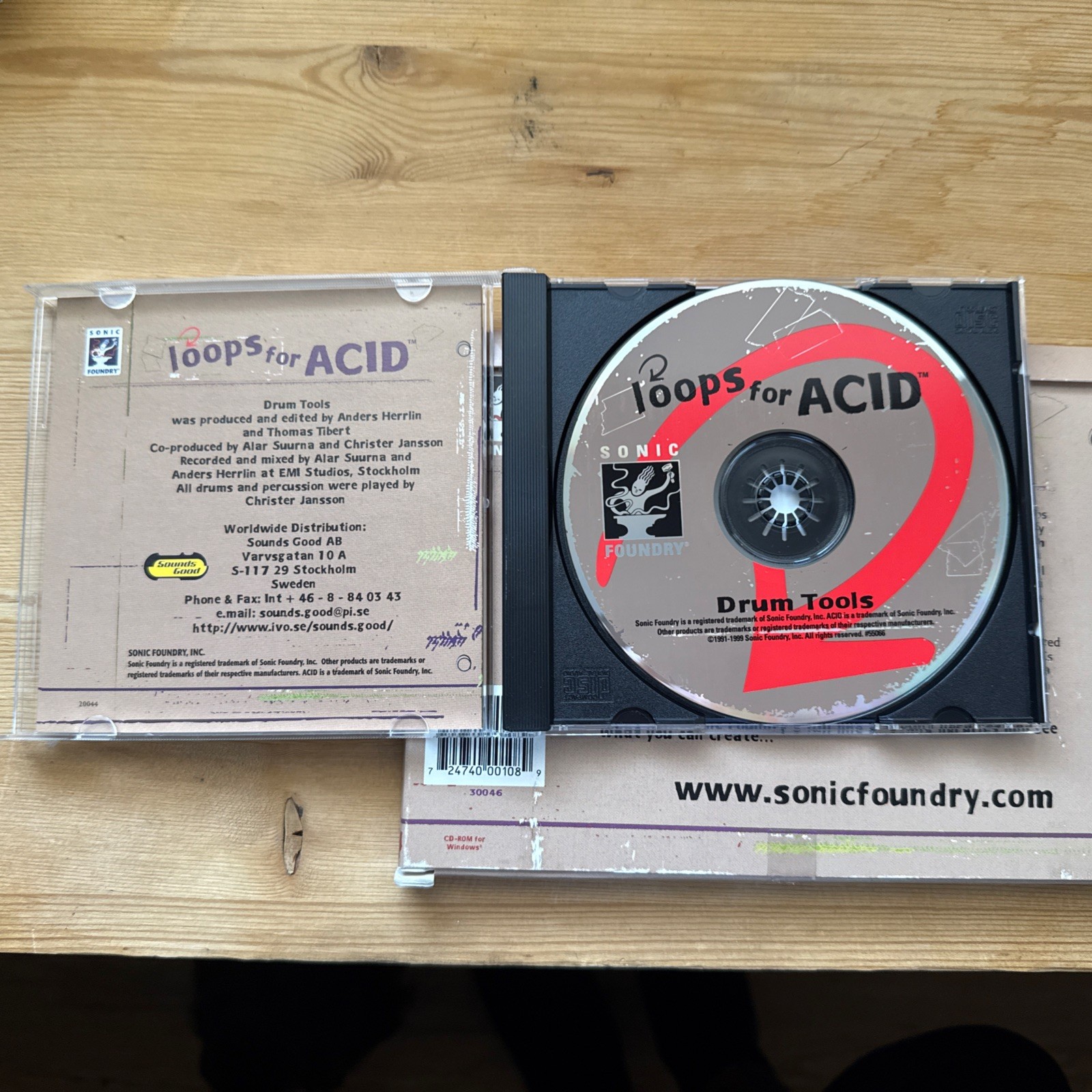 Sonic Foundry Drum Tools Loops For Acid Sampling CD
