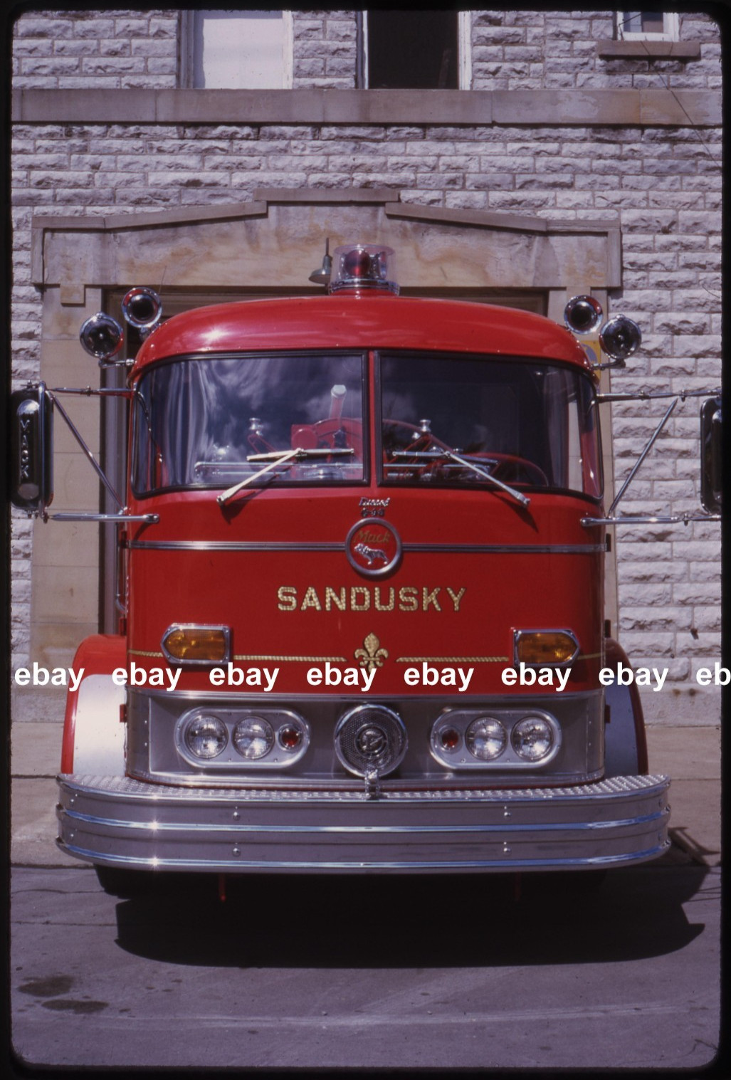 Sandusky OH Mack C pumper Fire Apparatus Slide