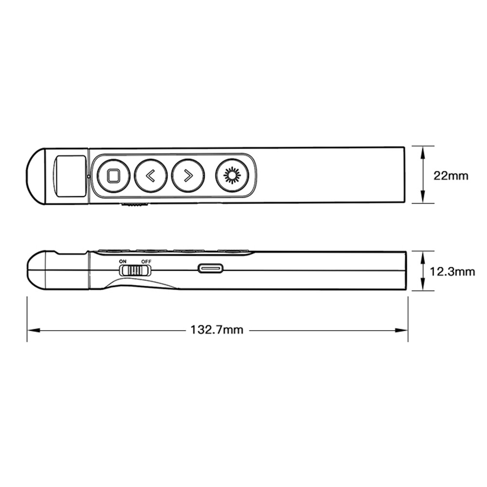 Laser Presentation Pointer 2.4G Wireless Demonstration for PowerPoint E5R1