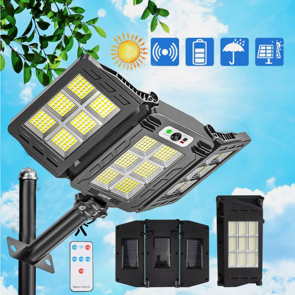 Commercial 1000000LM LED Outdoor Dusk to Dawn Solar Street Light Road Area Lamp