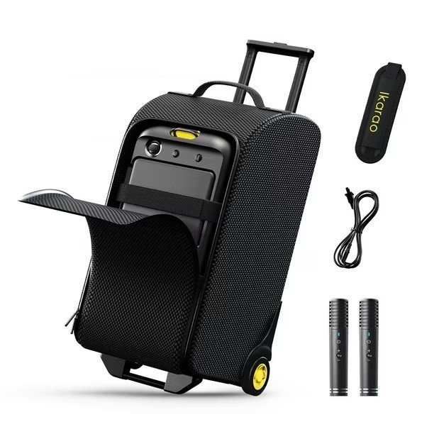 Ikarao Break X1 Karaoke Machine and Luggage Bundle