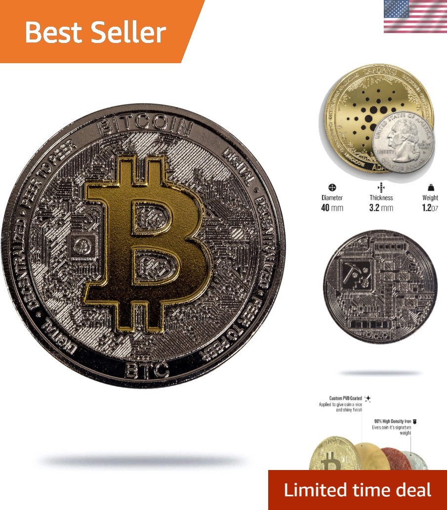 Blacked Bitcoin BTC Physical Crypto Coin | Commemorative Cryptocurrency You C...