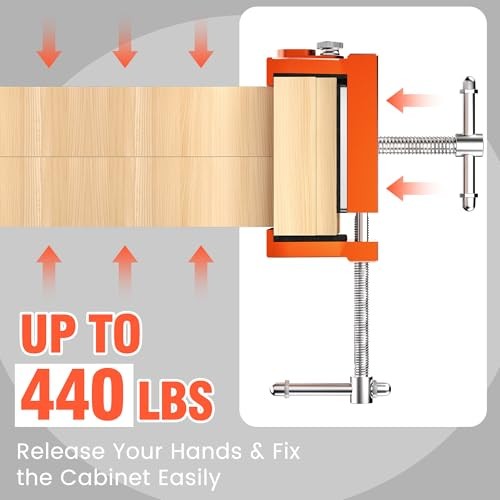 ECY Cabinet Face Frame Alignment Clamps - 2 Pack Orange Aluminum