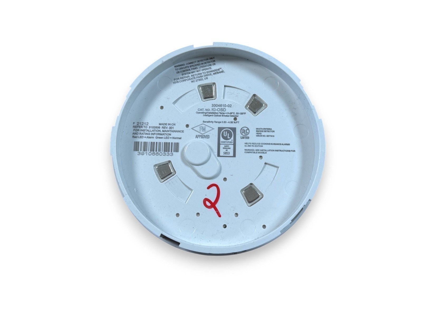 Kidde KI-OSD Fire Alarm Intelligent Optical Detector Head