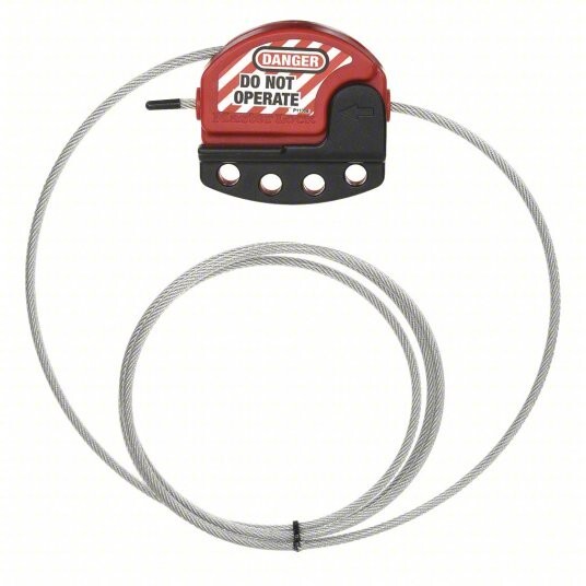 New MASTER LOCK S806CBL3 Adjustable 3 foot Cable Lockout Hasp 39L528