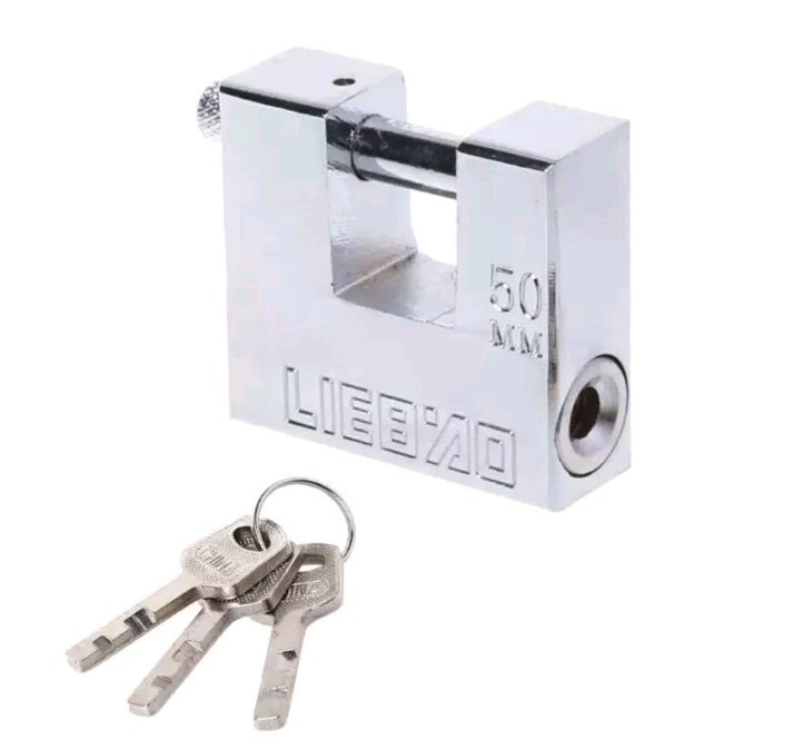 50 Mm Steel Burglar Padlock Security Safety Lock Antique Horizontal Opening