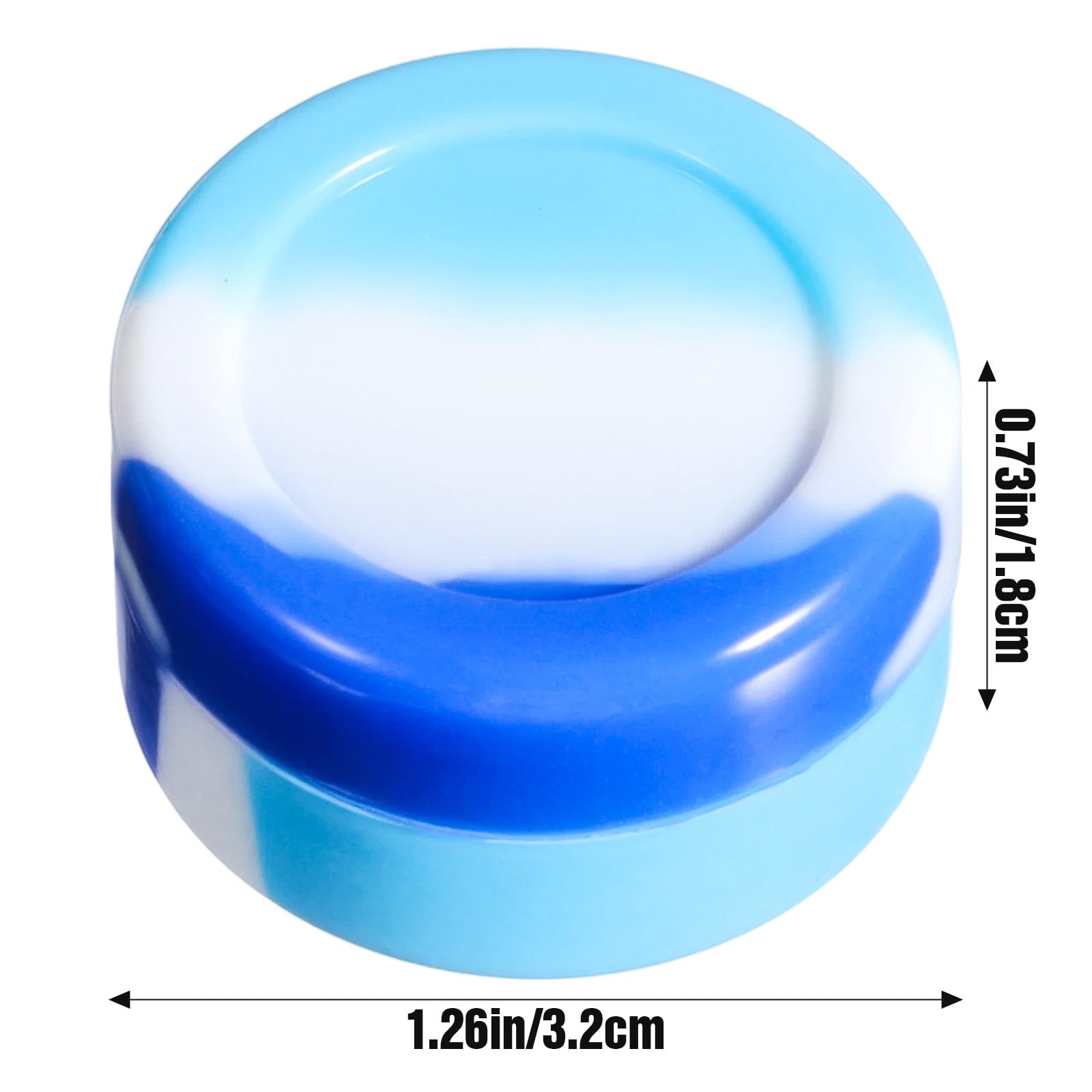 50 PCS 5ml Silicone Container NonStick Multi Use Storage Jar Assorted Color