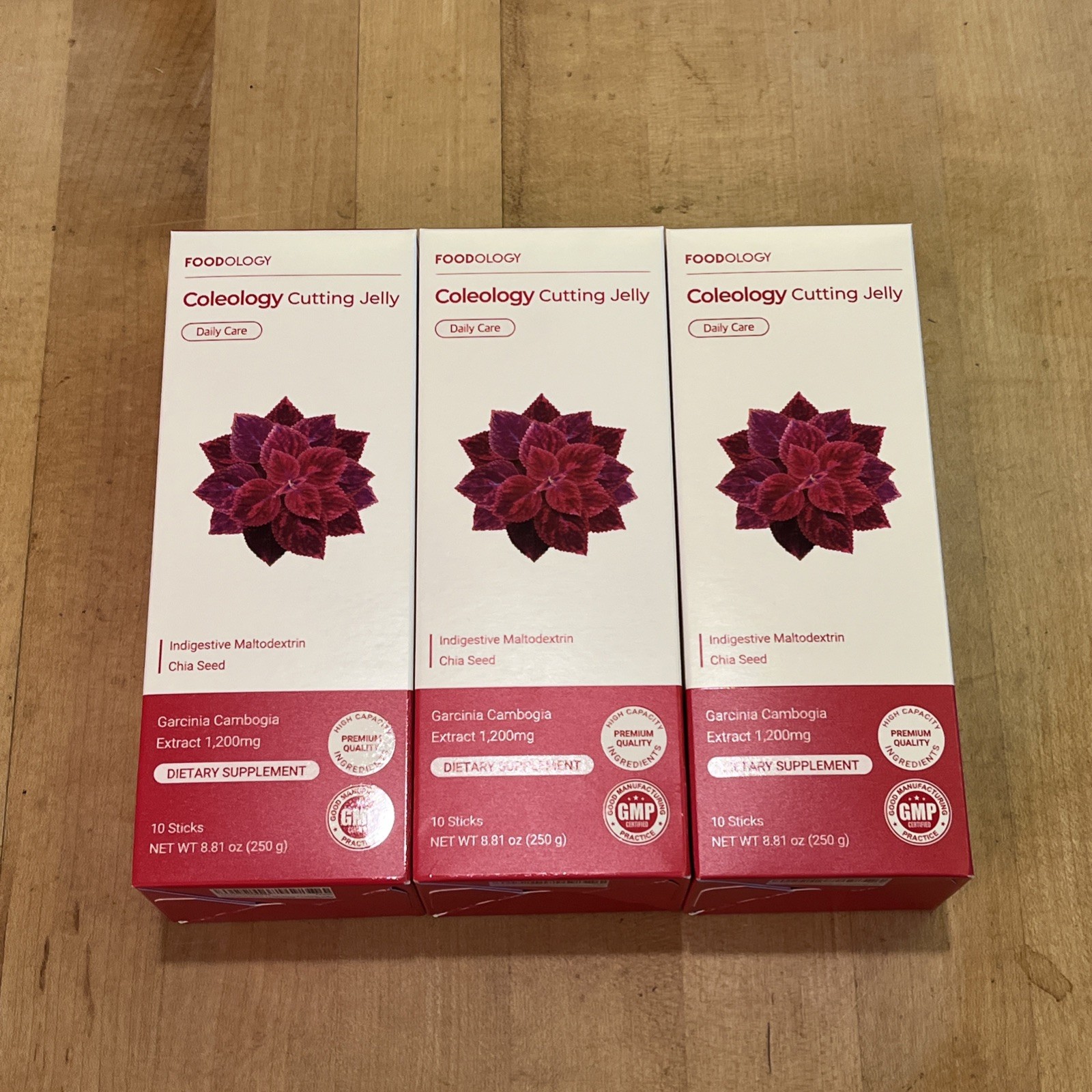QTY 3 - FOODOLOGY Coleology Cutting Jelly 250g(25g X 10 Sticks) Weight Loss