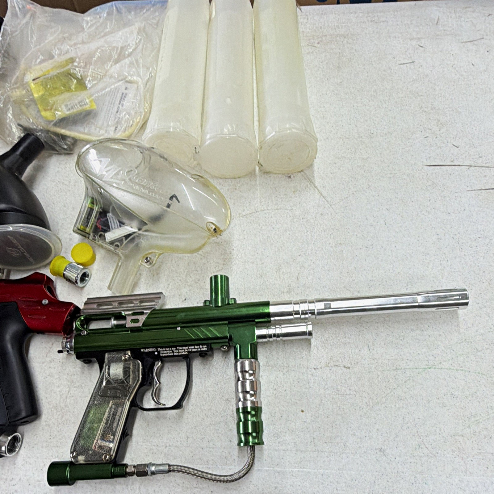 Spyder Imagine Electronic Paintball Marker Green , with other paint ball gear