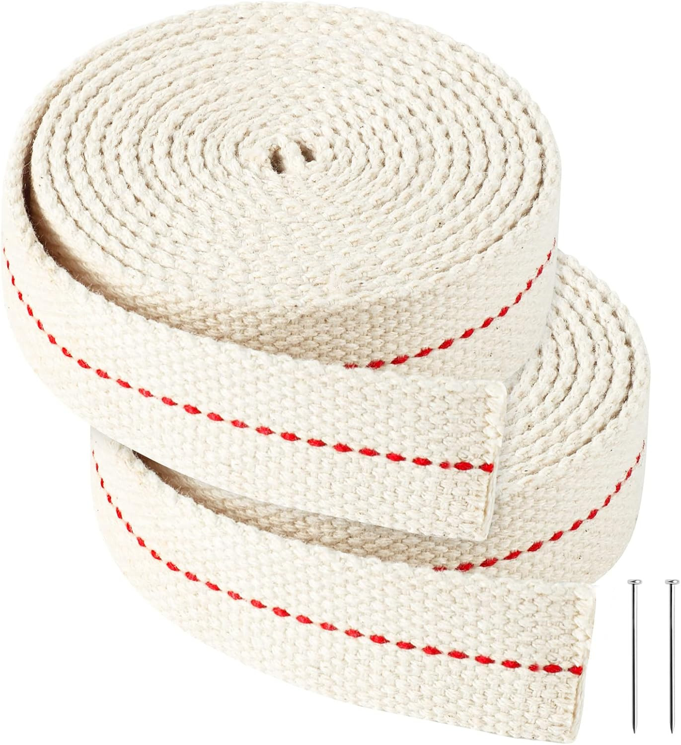 13 Feet/ 2 Rolls Cotton Oil Lamp Wick, 1 Inch Replacement Oil Lanterns Wick for