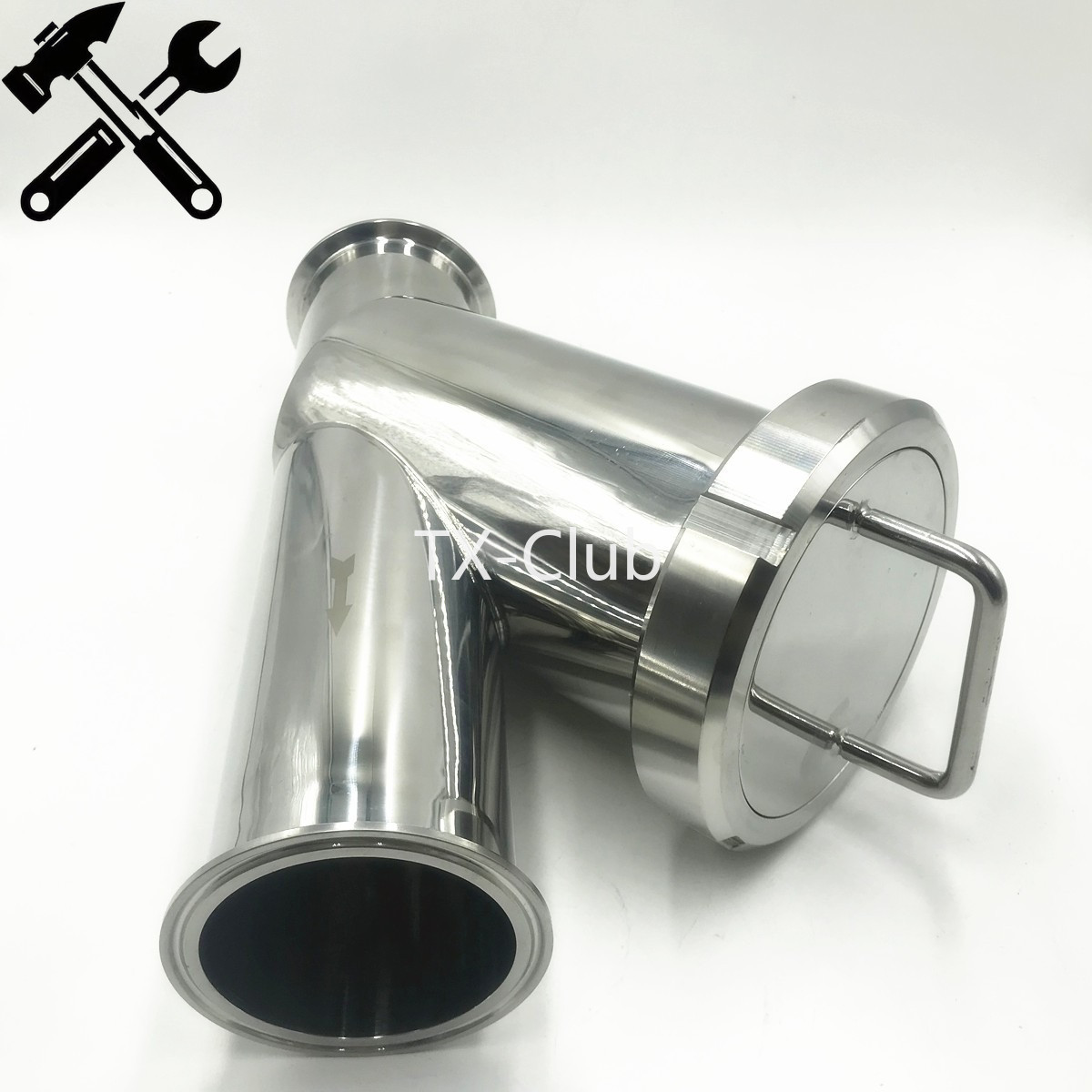 SS304 1-1/2" Sanitary Inline Y Strainer 100 Mesh Pipe Filter
