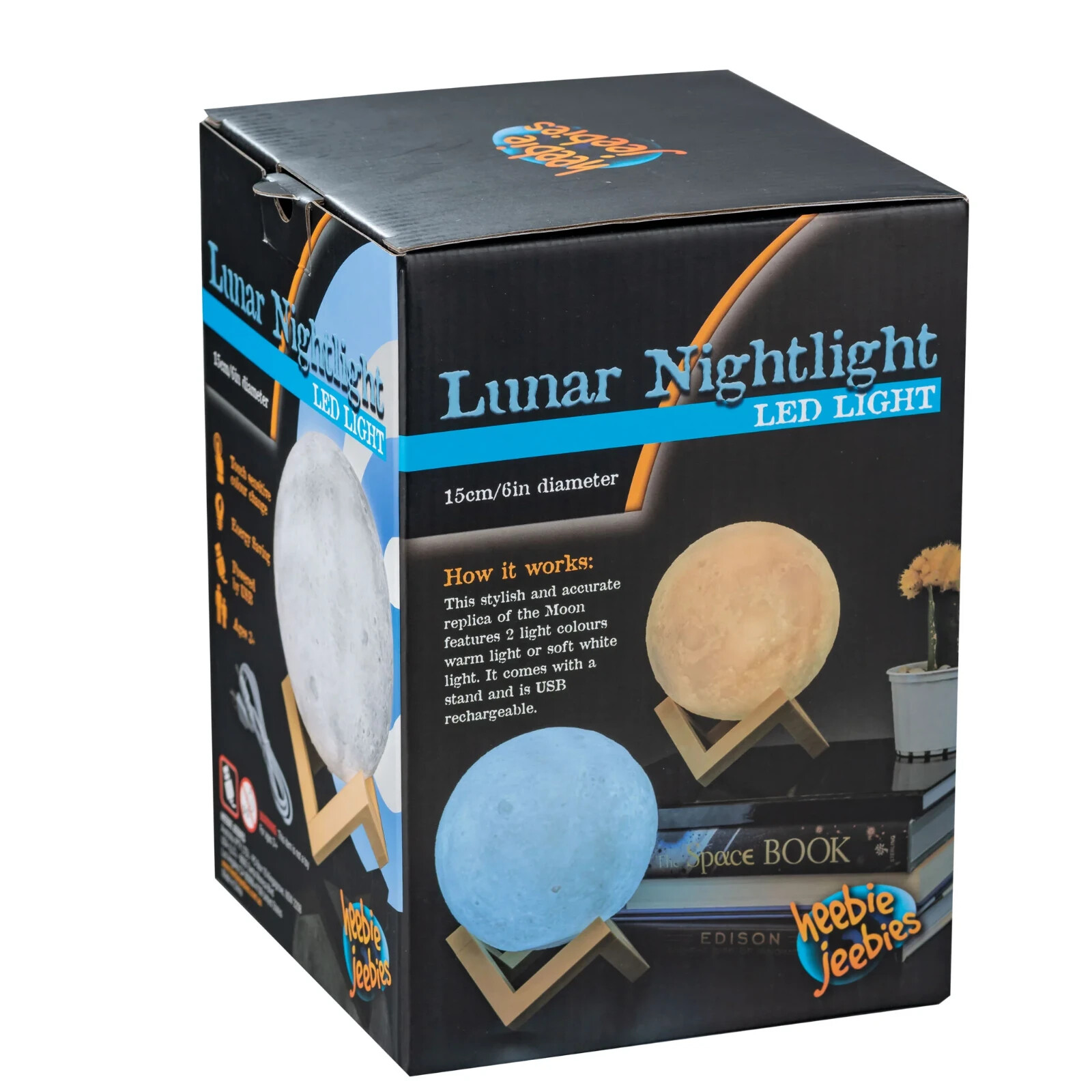 Lunar Night Light - Learn about the Moon Educational Toy Science New!