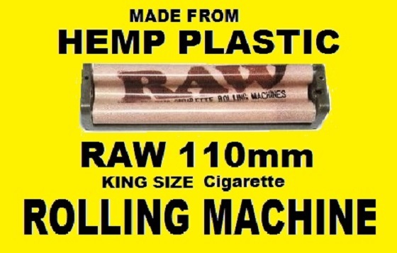 New! RAW 110mm King Size Cigarette Rolling Machine - Made from Hemp Plastic!