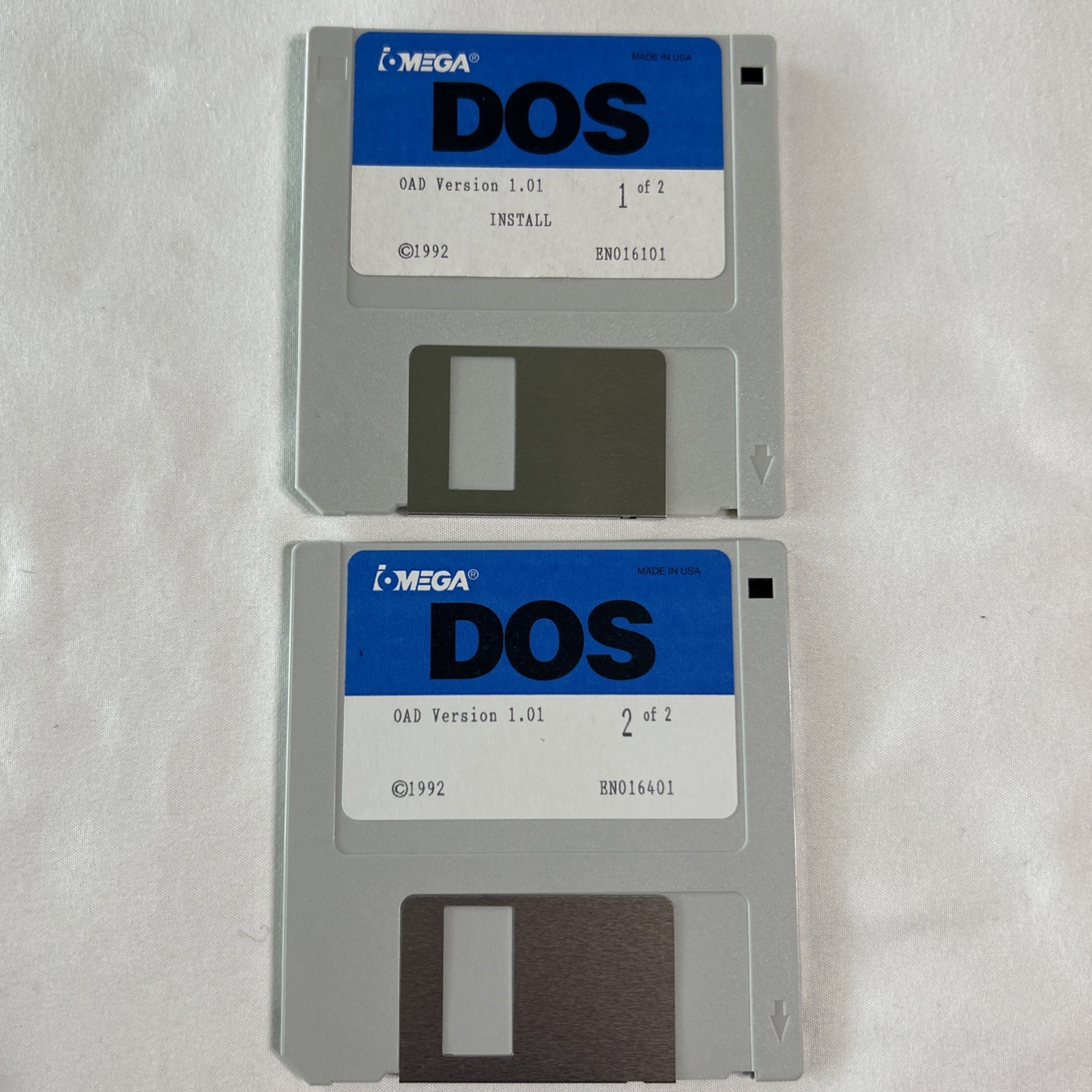 Iomega DOS Version 1.01 (1992) – 3.5” Floppy Disk Set (2 Disks) Vintage Software