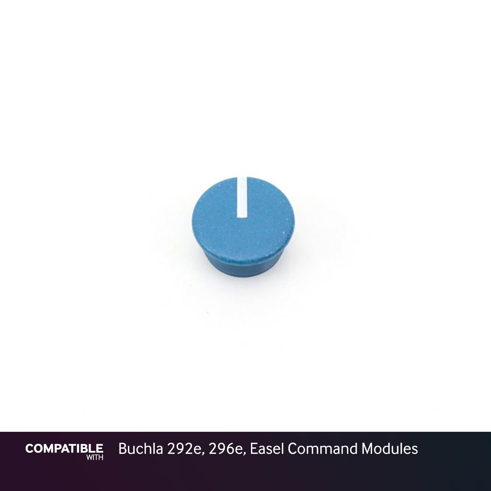 9mm Blue Knob Cap with Line for Buchla 292e, 296e, Easel Command Modules