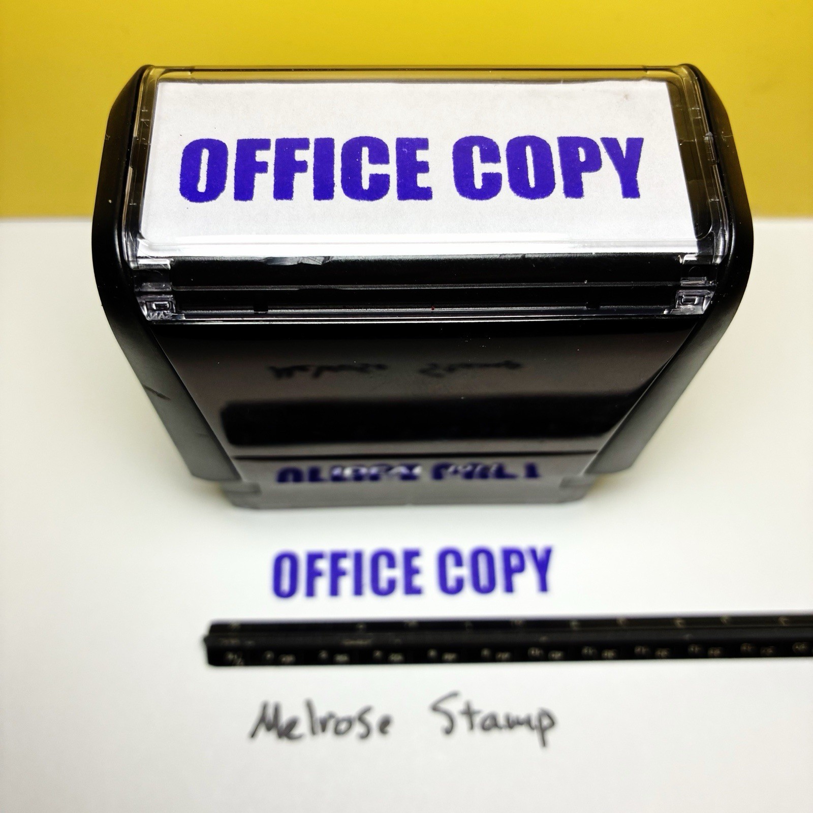 Office Copy Rubber Stamp Purple Ink Self Inking Ideal 4913