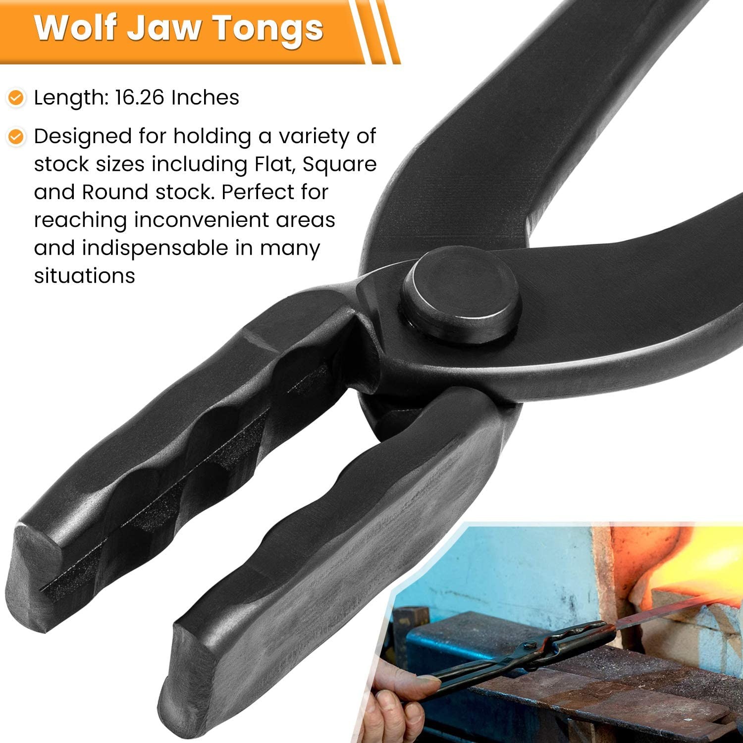 4Pcs Knife Making Tongs Set Bladesmith Blacksmith Knife Tong Anvil Vise Forge