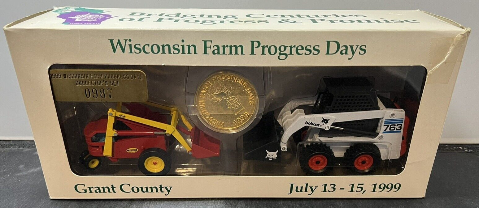 Rare WI 1999 Farm Progress Days- Melroe loader & 763 Bobcat loader/ Numbered set