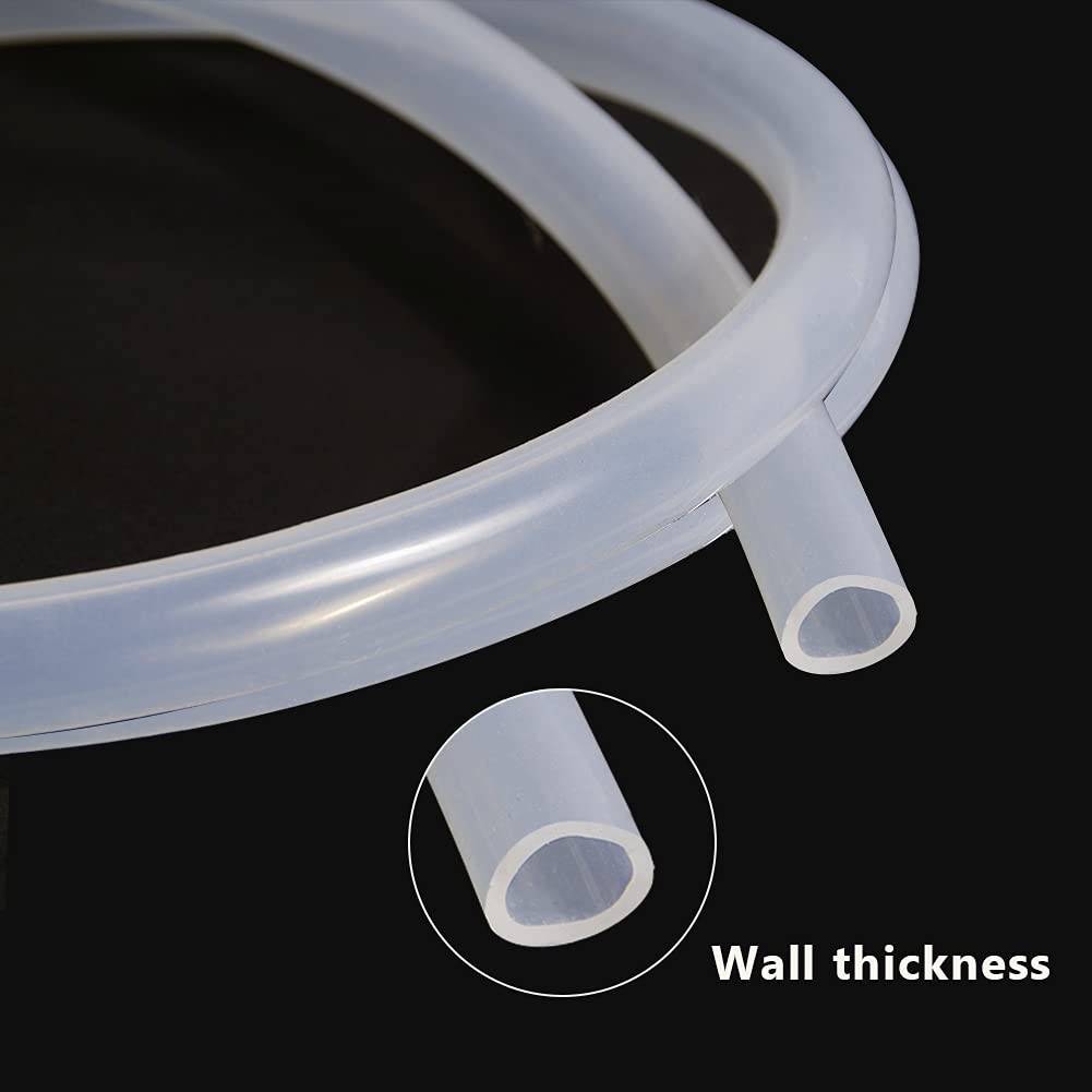 Feelers 5/8"ID-3/4" OD Silicone Tubing Food Grade Pure 5/8"ID-3/4"OD, White
