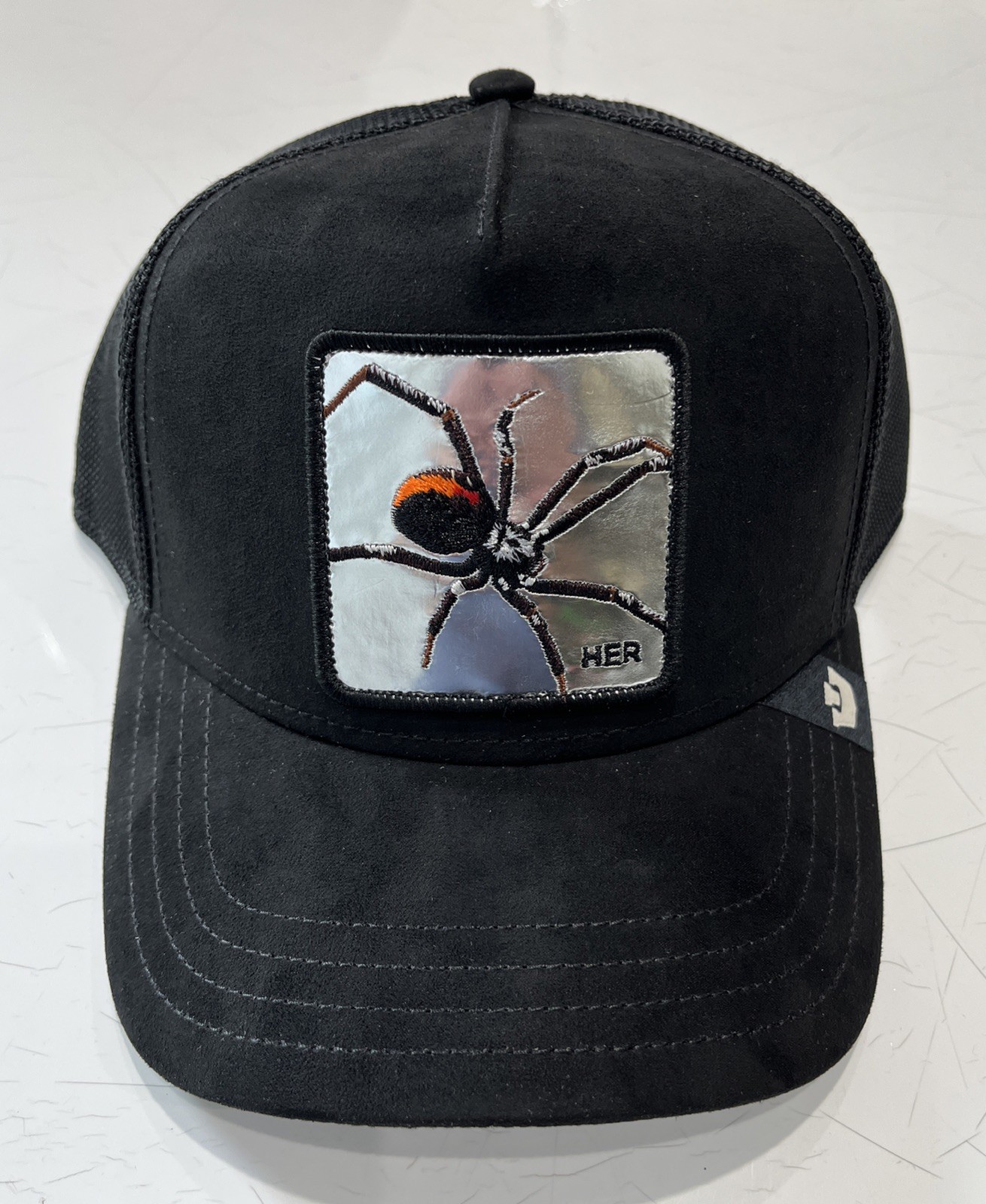 Goorin Bros Silver Spider Suede Black Trucker Hat - NWT - Spring ‘26 Collection