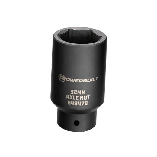 1/2-inch Drive Axle Nut Socket 6 Point Extra Deep, Remove Front Wheel 32mm