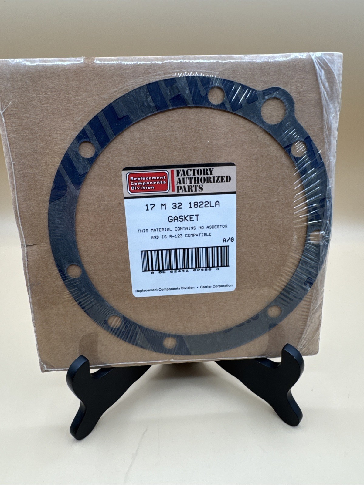 OEM Carrier 17M321822LA Gasket Genuine Factory Authorized Part NOS Sealed New