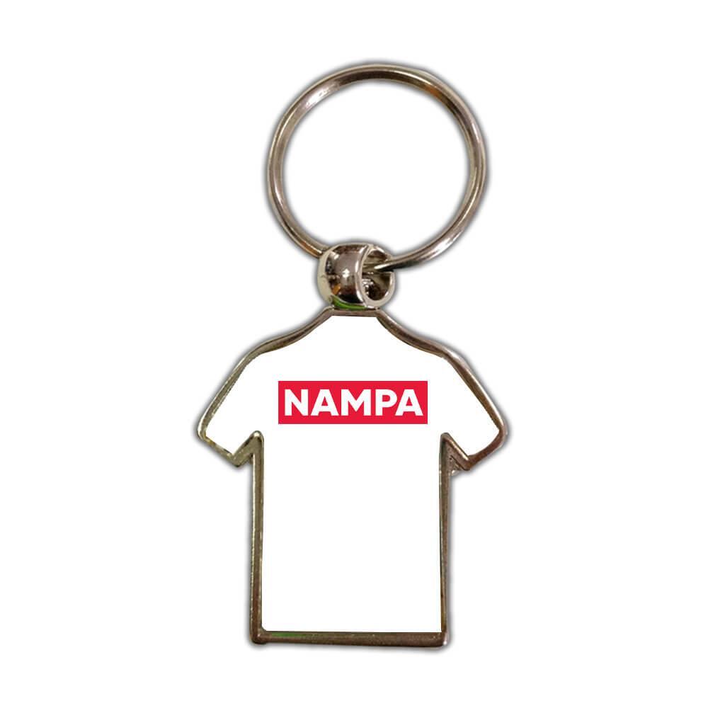 Nampa Idaho : Gift Shirt Keychain Red Stripe