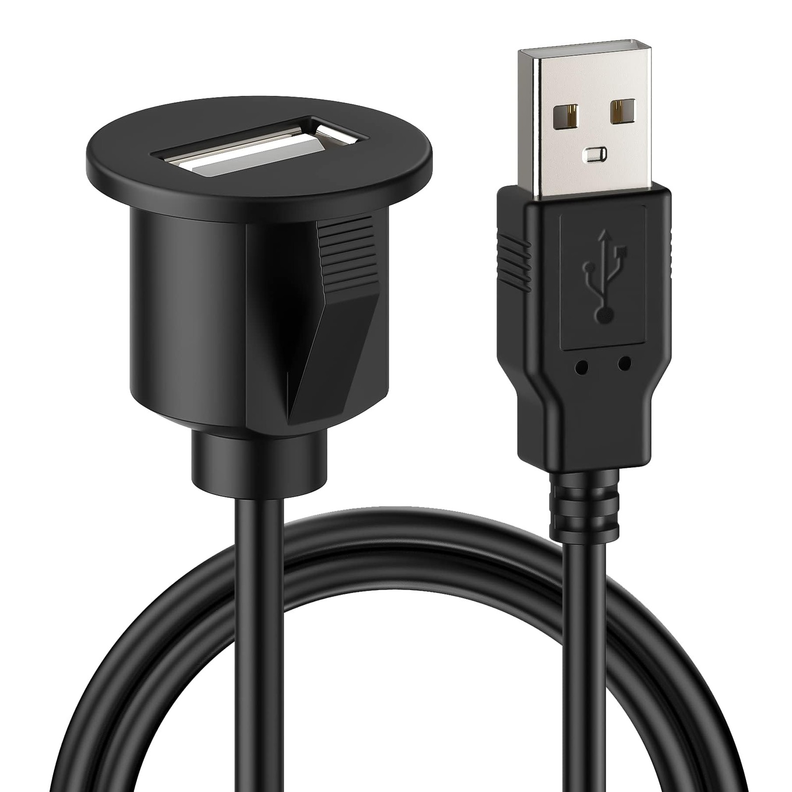 Universal Auto USB Extension Cable Dashboard 3 feet,