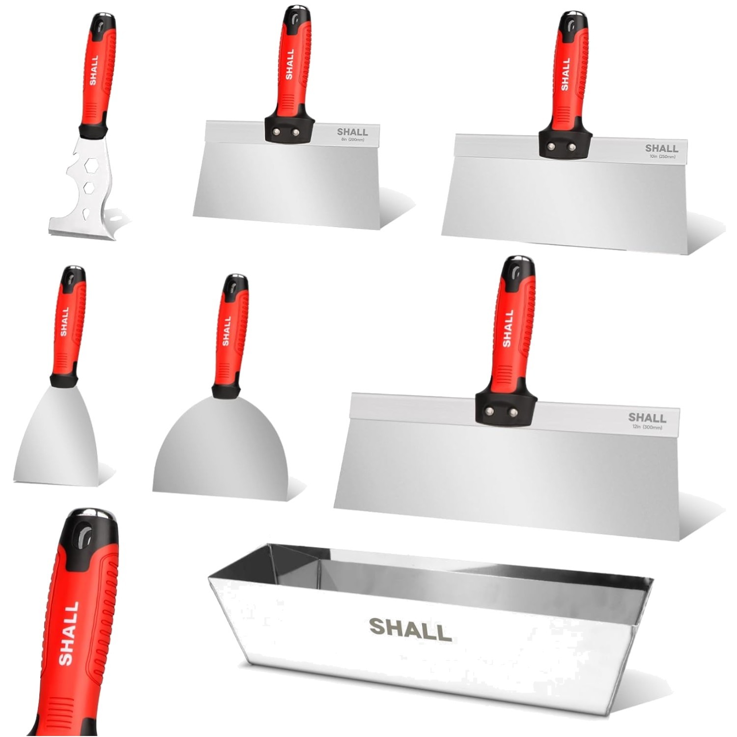 Heavy-Duty Stainless Steel Putty Knife Set
