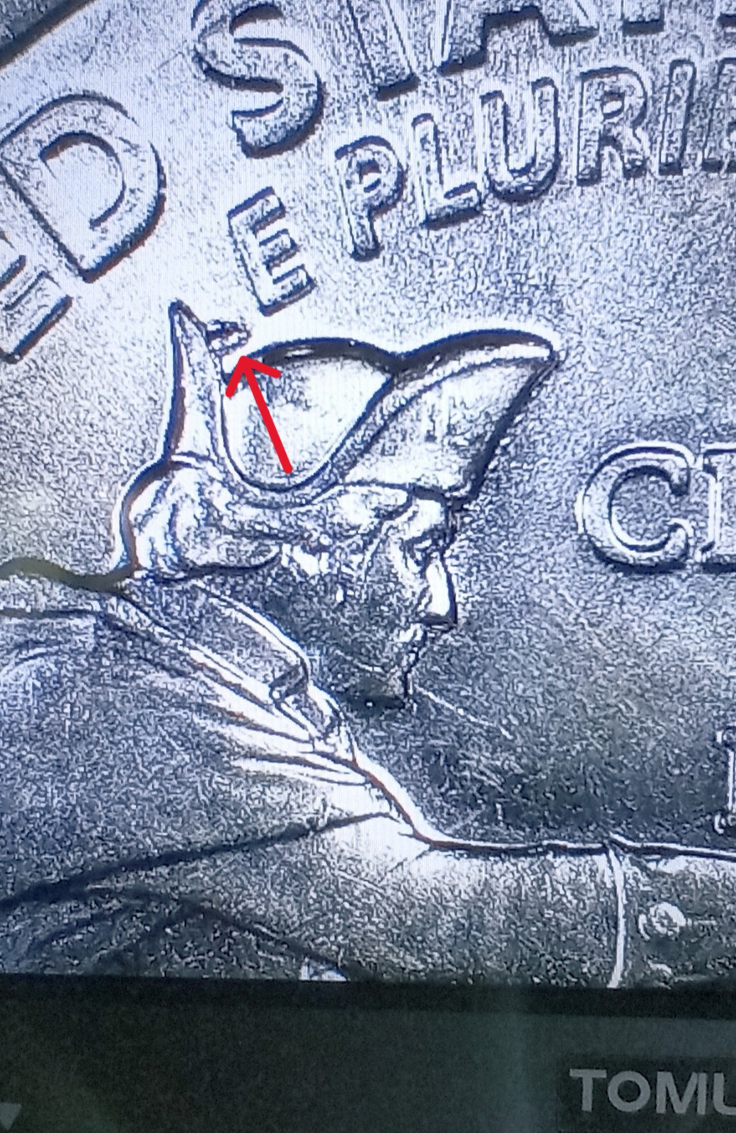2021 P Crossing Delaware Quarter Error Feather Die Chip In Hat BU Found in 4-21