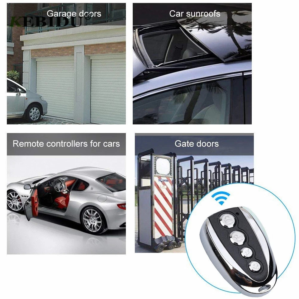 2 Remote Control Backup Key Sliding Gate Opener Automatic Operator 433.92MHz US