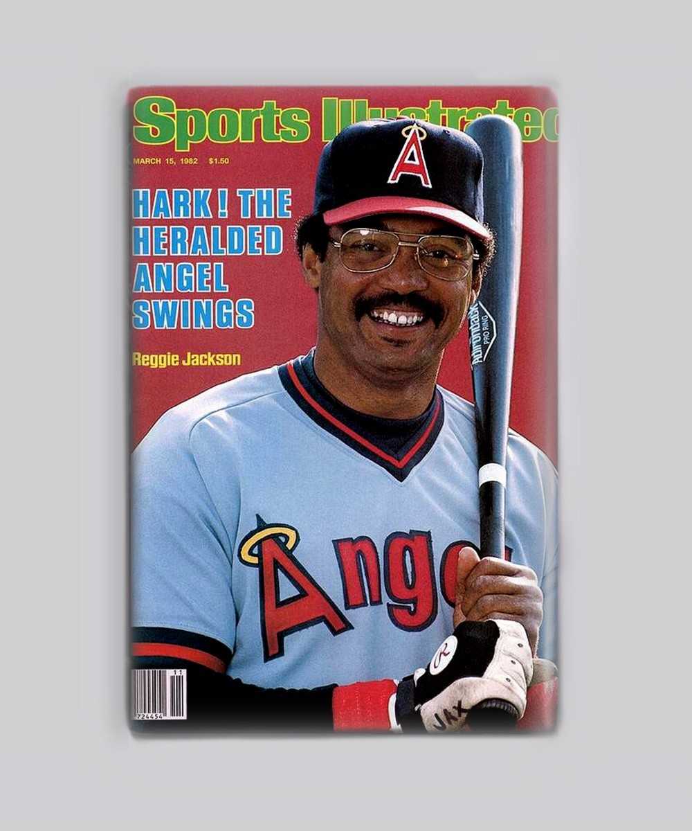 California Angels Reggie Jackson Sports Illustrated 1982 2"x3" Fridge MAGNET mlb