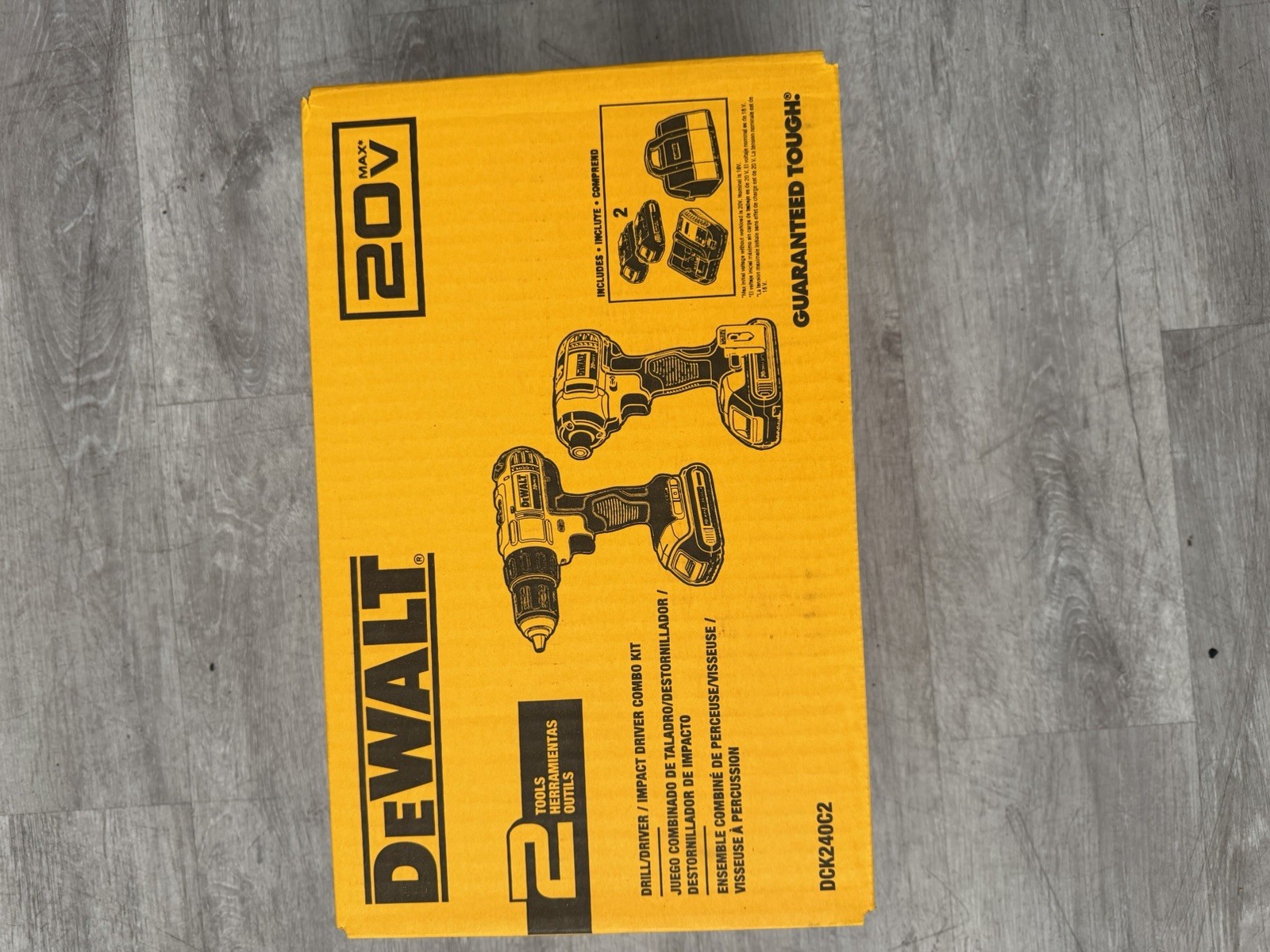 DeWalt DCK240C2 20V MAX Li-Ion Drill Driver / Impact Driver Combo Kit (1.3 Ah)