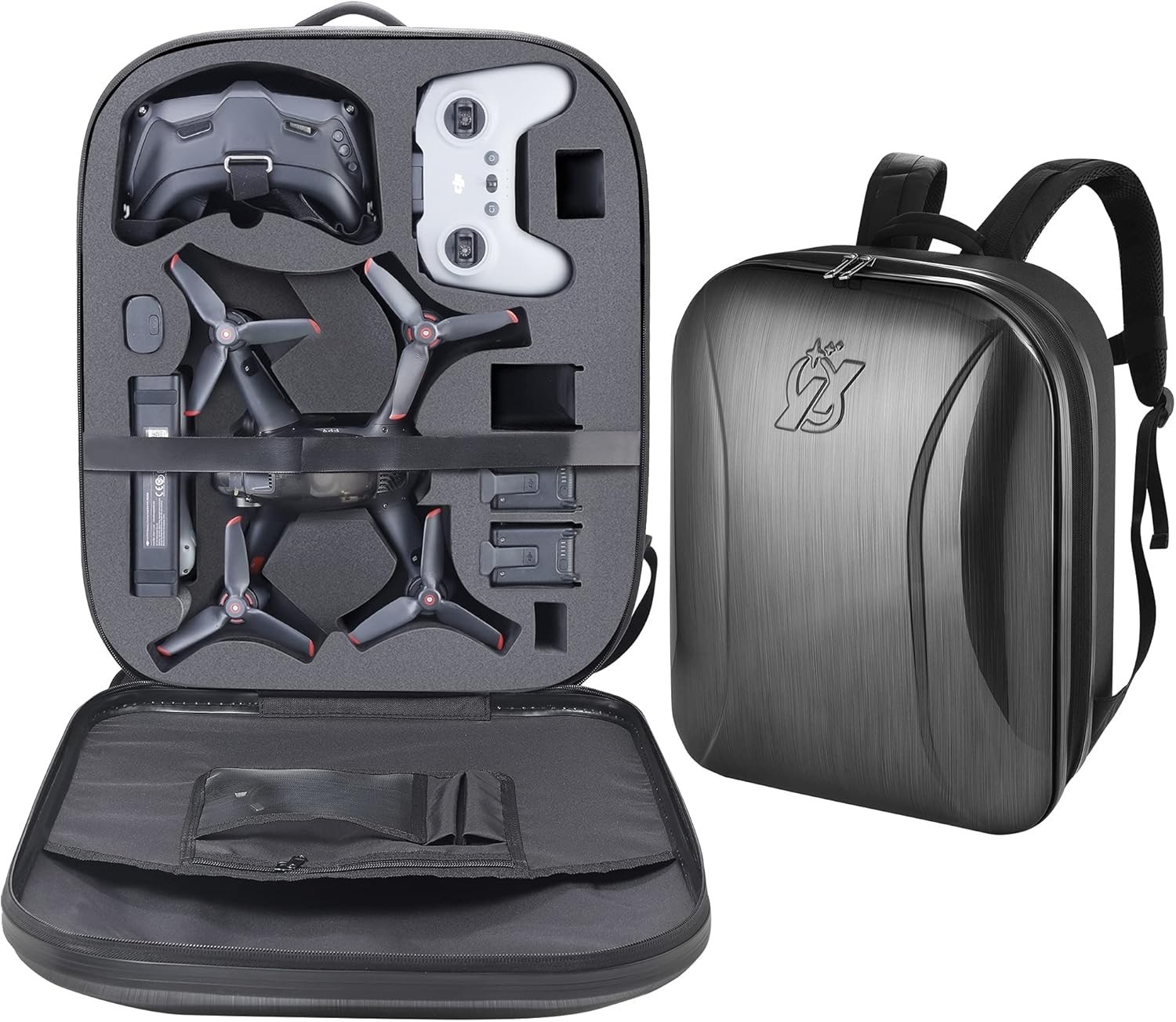 Professional Hard Case for DJI FPV Combo Drone, Waterproof Shockproof Backpac...