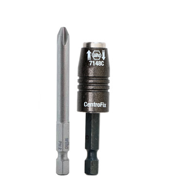 Wiha 71480 CentroFix 1/4" Quick Release Bit Holder with Bit Phillips #2