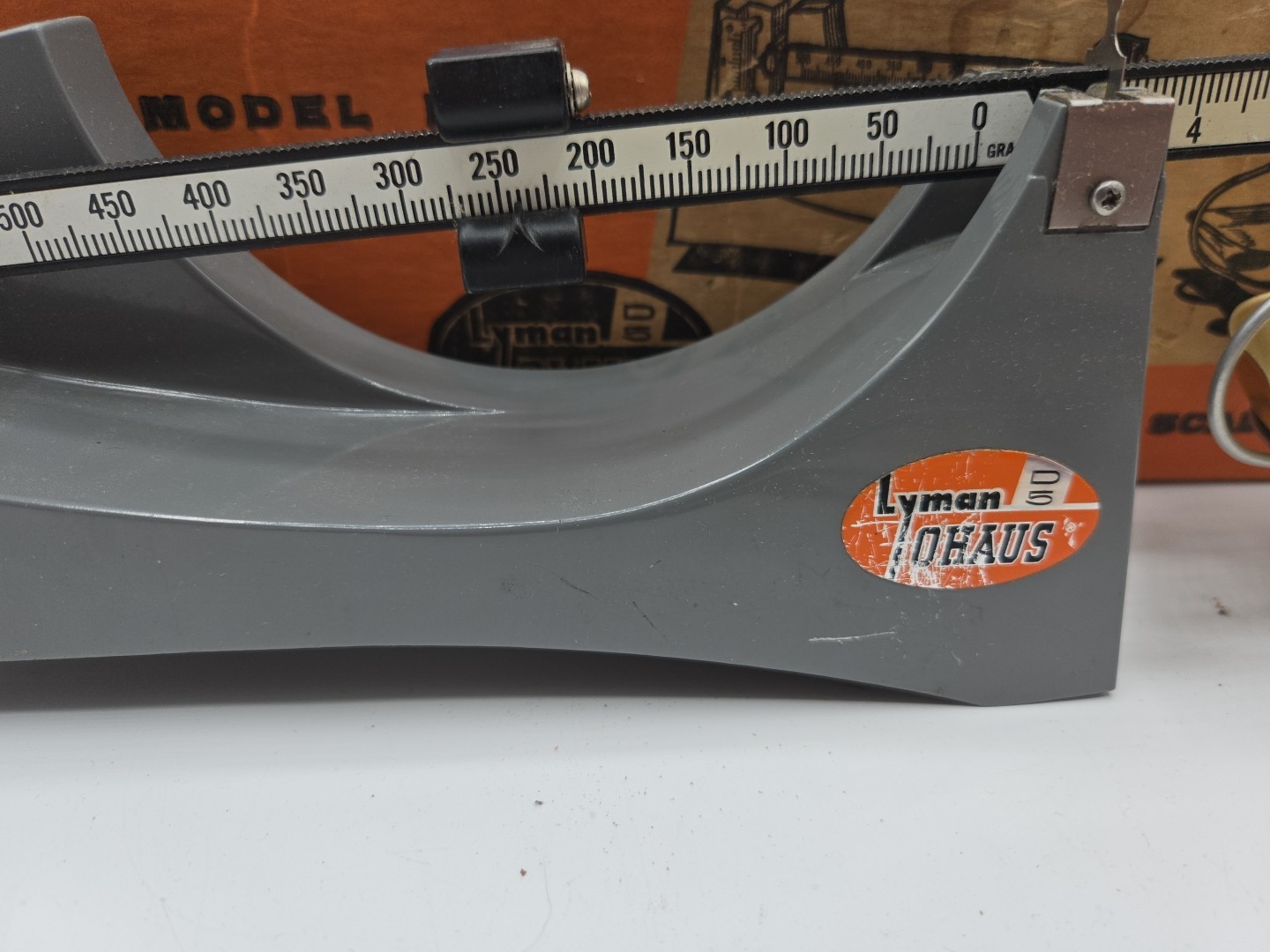 Lyman model D5 Precision Loading Scale by Ohaus In Original Box. Vintage