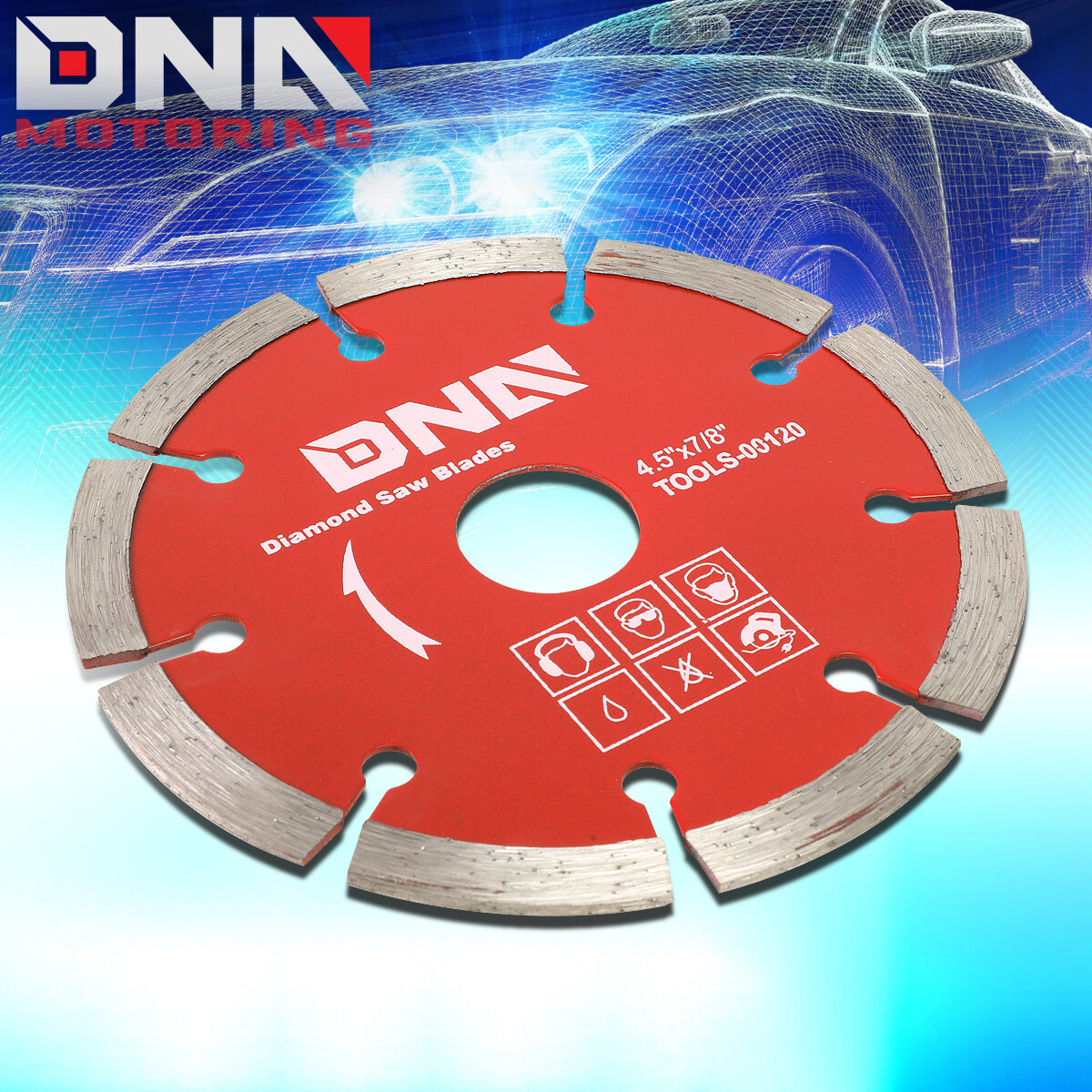 4.5" X 7/8" 13000 RPM SEGMENTED WET DRY MASONRY DIAMOND BLADE CONCRETE CUTTING