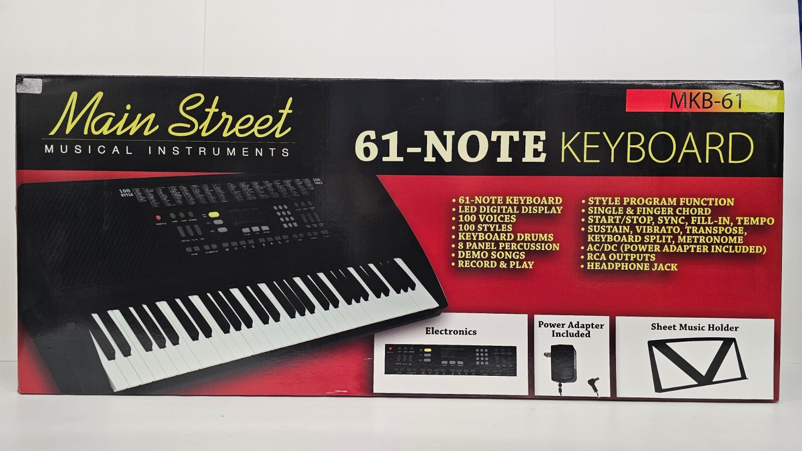 NIB Main Street 61-note Digital Display Keyboard MKB-61