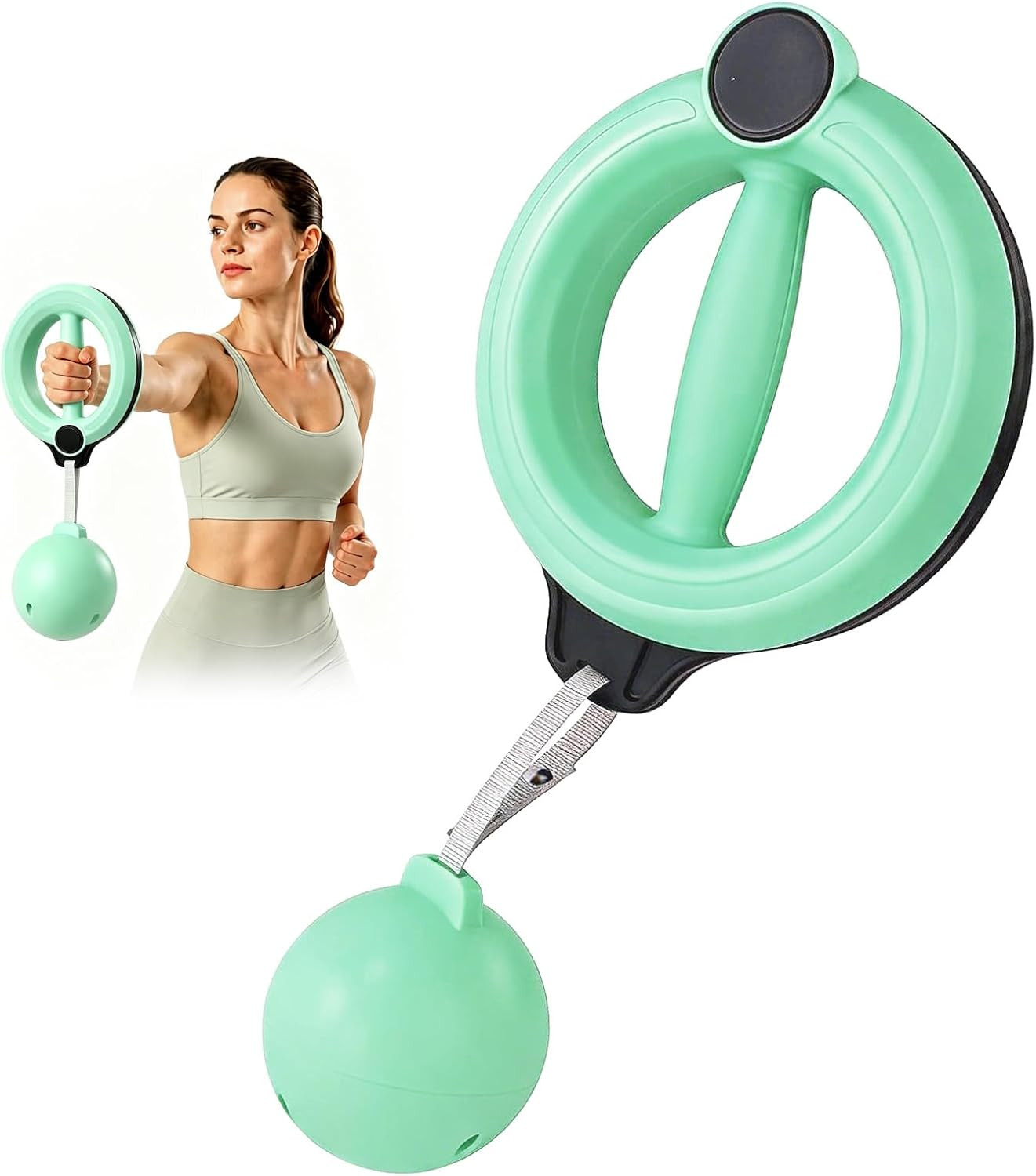 Arm Workout Hoop for Women and Men, 360 Degree Hand Crank Forearm Trainer, Shoul