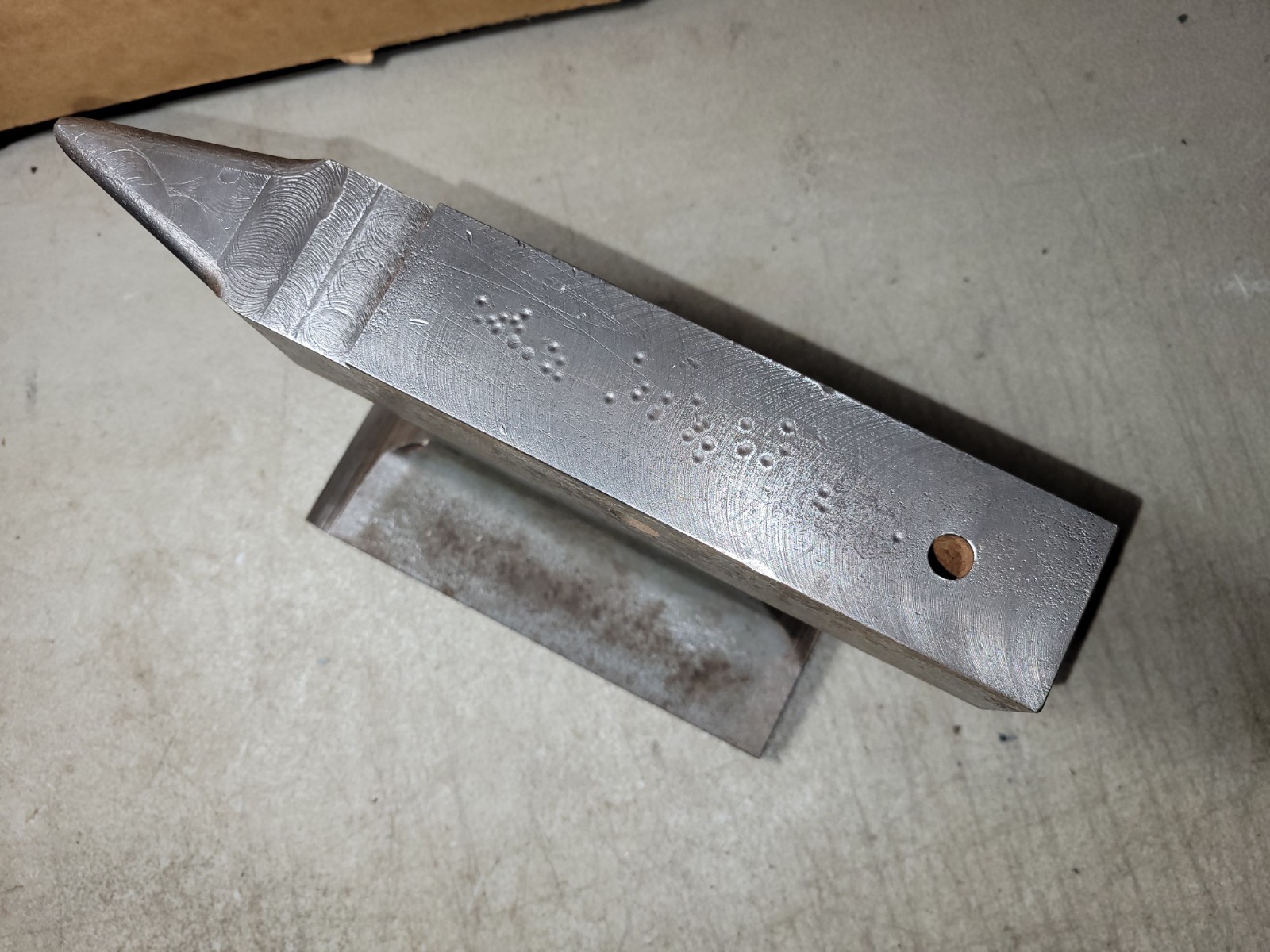 Vintage User/Artisan made bench top anvil 15 pound blacksmithing tool