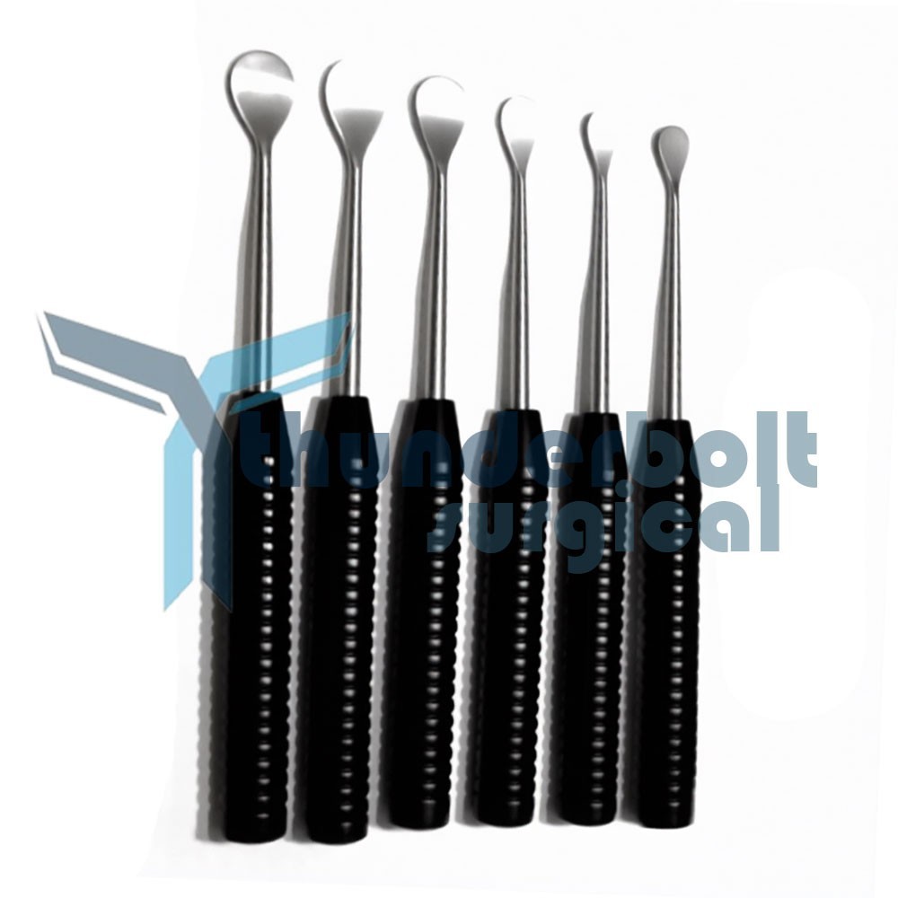 Cobb Elevator Spine Set | 6-Piece Orthopedic Surgical Instruments Black Handle