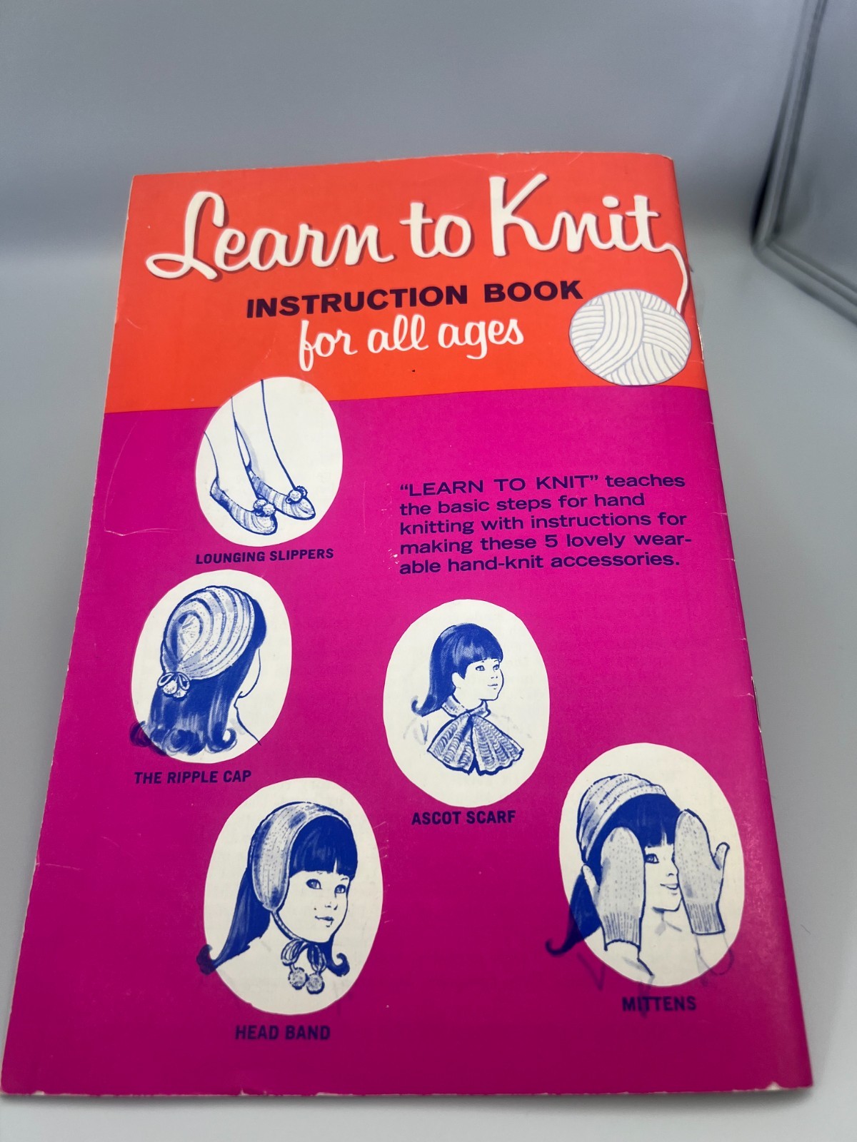 Vintage 1961 Learn to Knit & Crochet Book Lion Brand Yarn Co #300 Beginner Guide